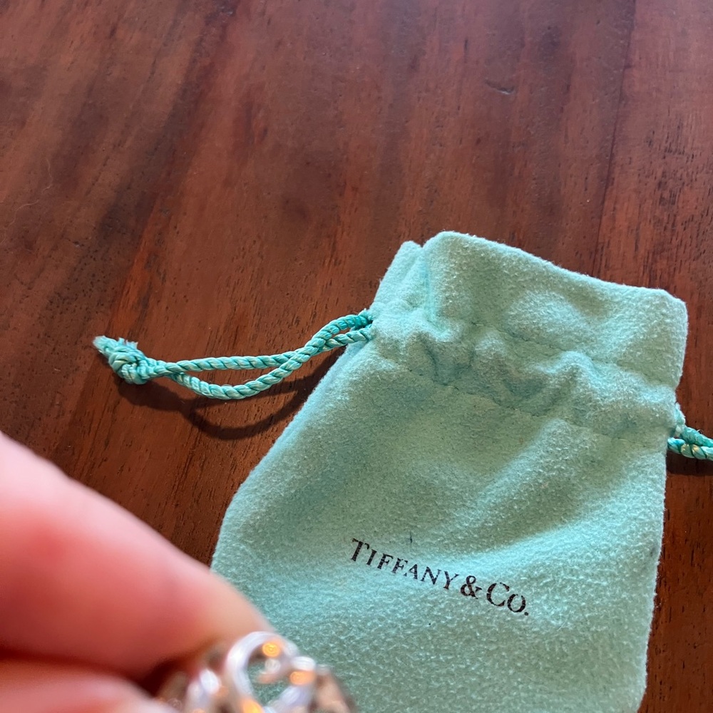 Tiffany & Co. Silver Open Heart Band Ring - Picture 3 of 6